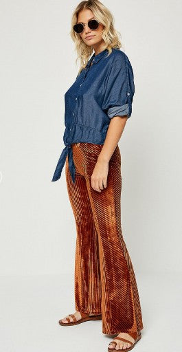 Copper Flared Pants