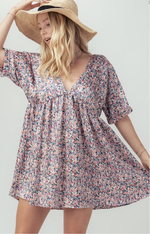 Flower fields babydoll dress
