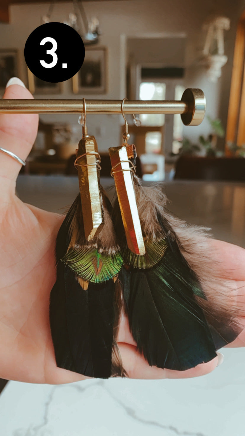 Leaf & Hawk Earrings