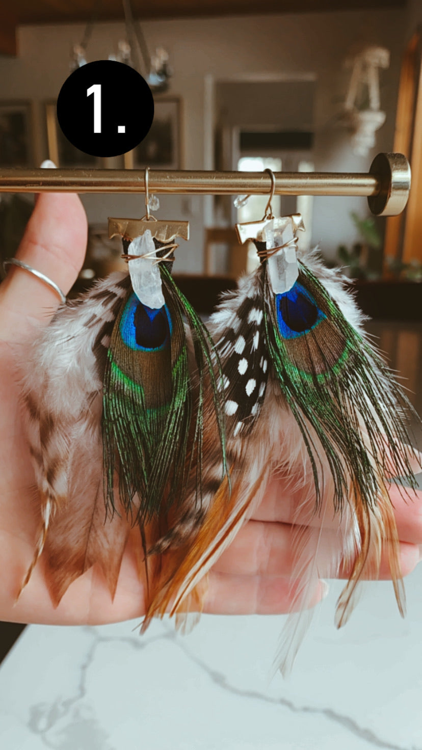 Leaf & Hawk Earrings