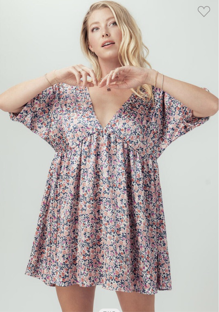 Flower fields babydoll dress