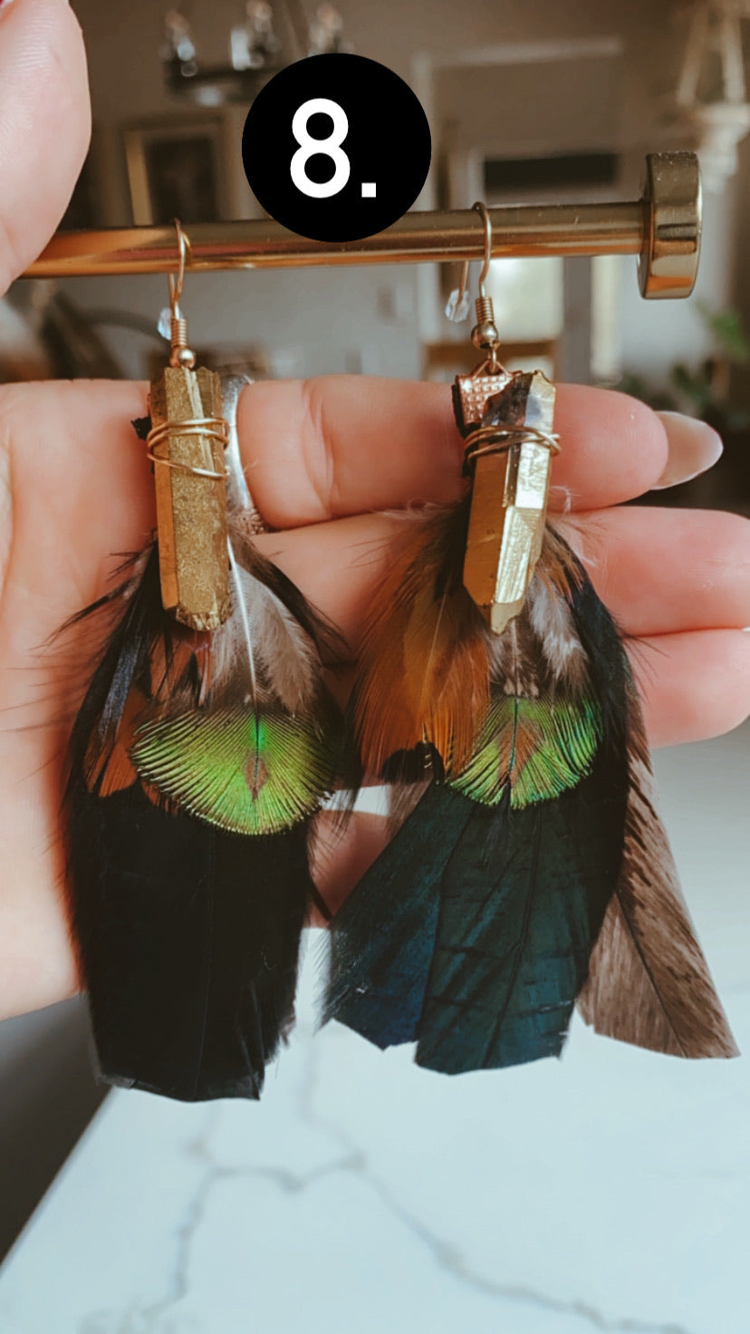 Leaf & Hawk Earrings