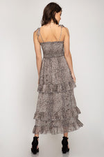 Snakeskin Tiered Dress