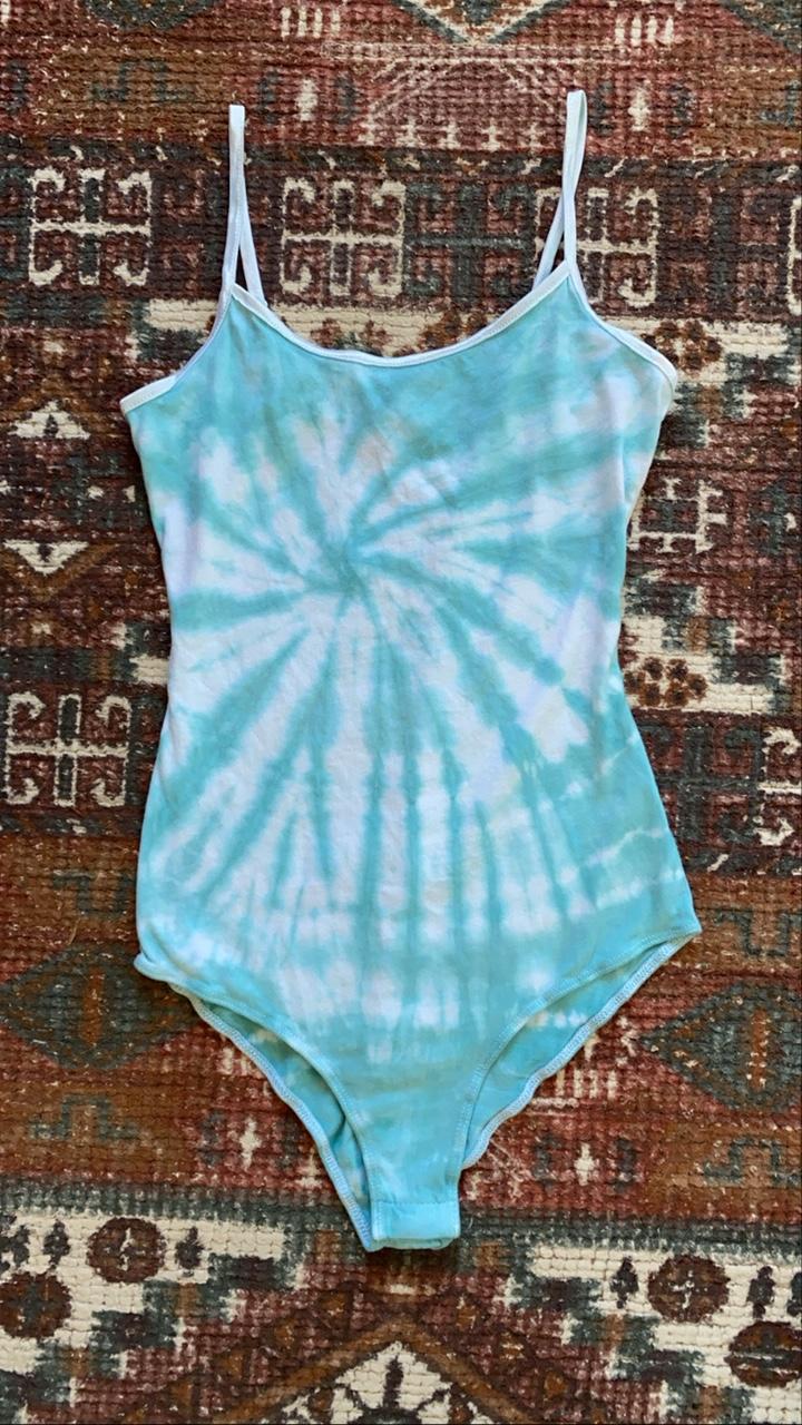 Sky Blue Tie Dye Bodysuit